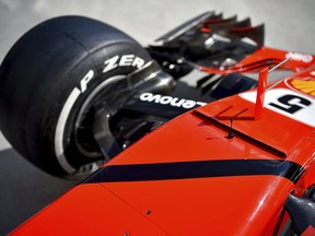 A black band is attached to a Ferrari car in commemoration to former CEO of Fiat Chrysler Automobiles (FCA) and Ferrari Sergio Marchionne who died earlier in the week, in the pits at the Hungaroring circuit, in Mogyorod, north-east of Budapest, Hungary, Thursday, July 26, 2018. The Hungarian Formula One Grand Prix will take place on 29 July.