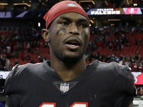 The person, speaking on condition of anomity because the contract talks have not been made public, said Thursday, July 19, 2018, that the Falcons informed Jones a few weeks ago that they didn't have room under the salary cap to offer him a new deal.