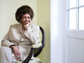 FILE - In this Jan. 22, 2013, file photo American gospel singer and author Cissy Houston poses for a portrait in New York. Cissy Houston, Whitney Houston's mother, said allegations that her superstar daughter and her son were molested by her niece are "unfathomable." In a statement to People magazine on behalf of herself and sister, singer Dionne Warwick, Cissy Houston revealed they first learned of the claims two days before the documentary "Whitney" premiered in May.