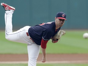 Cleveland Indians starting pitcher Shane Bieber delivers in the first inning of a baseball game against the Pittsburgh Pirates, Tuesday, July 24, 2018, in Cleveland.