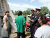 Members of Wascana  Centre Authority and the Regina Police Service move to dismantle the Justice For Our Stolen Children camp in Regina on June 18, 2018.