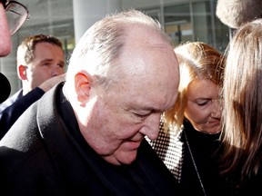 Australian Archbishop Philip Wilson arrives for sentencing at Newcastle Local Court in Newcastle, Tuesday, July 3, 2018.