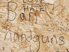 A message written on a makeshift memorial remembering the victims of the mass shooting on Torontoâs Danforth Avenue.