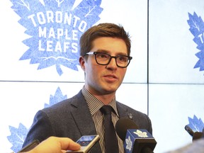 Toronto Maple Leafs general manager Kyle Dubas speaks to reporters about the John Tavares signing.