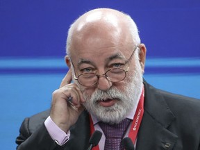 In this May 25, 2018, file photo, Renova CEO businessman Viktor Vekselberg attends the St. Petersburg International Economic Forum in St. Petersburg, Russia.