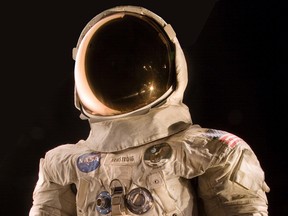 This handout photo provided by the National Air and Space Museum, Smithsonian Institution shows the spacesuit worn by astronaut Neil Armstrong, Commander of the Apollo 11 mission, which landed the first man on the moon on July 20, 1969.