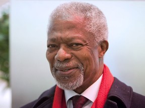 Kofi Annan was secretary-general of United Nations from 1996 to 2006. MUST CREDIT: Bloomberg photo by Chris Ratcliffe