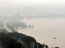 Thick smoke from the B.C. wildfires blankets Okanagan Lake in Vernon B.C. on Aug. 20, 2018.