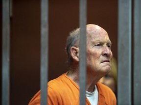 FILE - In this June 1, 2018, file pool photo, Joseph James DeAngelo appears in Sacramento Superior Court, in Sacramento, Calif. DeAngelo, accused of being Golden State Killer will be tried in Sacramento County on more than a dozen murders committed up and down the state that terrorized residents during the 1970s and '80s. Orange County District Attorney Tony Rackauckas says Sacramento County was chosen due to the complexity of the case, consideration of the suspect's rights, the locations of the crimes and the hardship of victims and witnesses. He said at a press conference Tuesday, Aug. 21, 2018, that six jurisdictions had been considered.