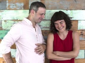 Elli Raynai, left, and Irem Harnak are pictured in Toronto on Thursday August 9, 2018, as they discuss their nomination for the Venice Award for Best Virtual Reality for their piece "Made This Way: Redefining Masculinity".