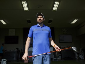 Matt Parkinson poses for a photograph in the Golf Lab at the King Valley Golf Club in King City, Ont. on Friday, Aug. 4, 2018.