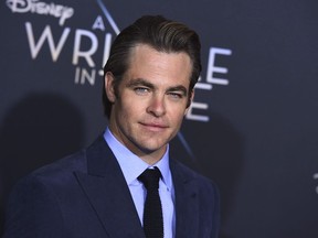 Chris Pine arrives at the world premiere of "A Wrinkle in Time" at the El Capitan Theatre on Monday, Feb. 26, 2018, in Los Angeles. The world premiere of David Mackenzie's "Outlaw King," starring Chris Pine, will kick off the Toronto International Film Festival.
