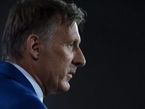 Maxime Bernier makes an announcement during a news conference in Ottawa, Thursday August 23, 2018.