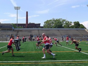 The Wolfpack welcome Hull Kingston Rovers in the Super 8s Qualifiers on Saturday, the first Super League team to visit Toronto. Members of the Toronto Wolfpack practice at Toronto's Lamport Stadium on Tuesday, July 24, 2018.