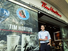 Alex Macedo, president at Tim Hortons poses for a photograph at the Hockey Hall of Fame Tim Hortons location in Toronto on Thursday, August 16, 2018.