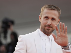 Actor Ryan Gosling poses for photographers upon arrival at the premiere of the film 'First Man' and the opening ceremony of the 75th edition of the Venice Film Festival in Venice, Italy, Wednesday, Aug. 29, 2018. The Toronto International Film Festival once again looks to light up the downtown streets with high-wattage Hollywood star power.