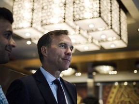 The federal government will announce the start of consultations today on how best to address concerns that cheaper foreign steel is entering the Canadian market, industry representatives say. Finance Minister Bill Morneau speaks to business leaders at Paramount Fine Foods in Mississauga, Ont., on Tuesday, August 7, 2018.
