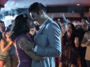Constance Wu and Henry Golding in Crazy Rich Asians.
