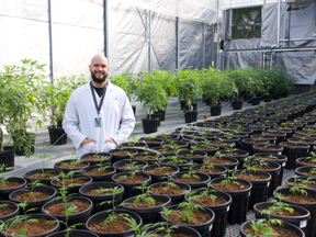 Founder and CEO Dan Sutton with a table of clones.