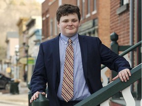 In this Aug. 24, 2017, file photo, Ethan Sonneborn, of Bristol, Vt., poses for a photo. The teenager is seeking the Democratic nomination to run for governor of Vermont in the Aug. 14, 2018, primary election. There is no age requirement to run for governor of the state.
