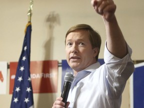 Republican gubernatorial candidate Adam Putnam speaks at a rally of supporters at Roberts Hall Monday, Aug. 27, 2018, in Lynn Haven, Fla.