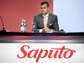 Saputo Inc., Chairman of the Board and CEO Lino Saputo Jr., attends the company's annual general meeting in Laval, Que., Tuesday, Autust 7, 2018.