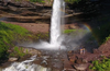 At 230 feet, the combined drop of Kaaterskill Falls’ upper and lower tiers is higher than Niagara Falls.