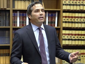 FILE - In this Aug. 6, 2018 file photo, Kansas City-area businessman Greg Orman speaks to reporters Topeka, Kan. With Kris Kobach as the Republican nominee for governor, Kansas Democrats may have the candidate they want. There's no guarantee that the business wing of the Republican Party will collectively back Kobach given the likely candidacy of independent Orman.