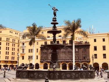 The Main Square in Lima is a UNESCO World Heritage site.