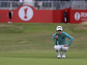 Japan's Mamiko Higa on the 2nd during day two of the Women's British Open golf tournament in Lytham, England, Friday Aug. 3, 2018.