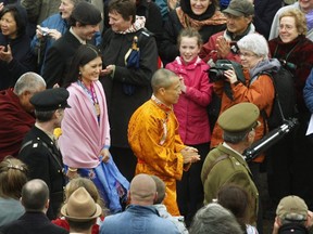 The spiritual leader of one of the largest Buddhist movement's in the western world is facing fresh sexual misconduct allegations as a Halifax law firm prepares to launch an investigation into claims against him. Sakyong Mipham Rinpoche, centre right, is followed by Princess Tseyang Palmo as they participate in a Tibetan Buddhist purification ceremony to mark the beginning of a three-day wedding festival in Halifax on Thursday, June 8, 2006.