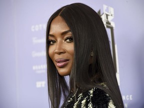 FILE - In this June 12, 2018, file photo, Model Naomi Campbell attends the Fragrance Foundation Awards at Alice Tully Hall in New York. Mary J. Blige, Campbell and Judith Jamison are among the recipients of the 2018 Black Girls Rock awards. Queen Latifah will host the show, which will be taped Sunday, Aug. 26, at the New Jersey Performing Arts Center in Newark.