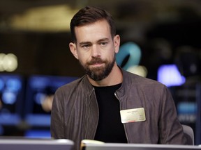 FILE- In this Nov. 19, 2015, file photo Square CEO Jack Dorsey is interviewed on the floor of the New York Stock Exchange. After long resisting change, Twitter CEODorsey wants to revamp the "core" of the service to fight rampant abuse and misinformation.