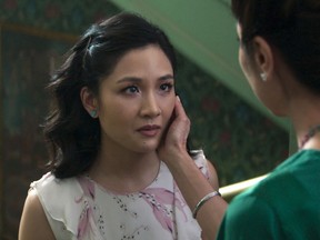 This image released by Warner Bros. Entertainment shows Constance Wu, left, and Michelle Yeoh in a scene from the film "Crazy Rich Asians." (Warner Bros. Entertainment via AP)