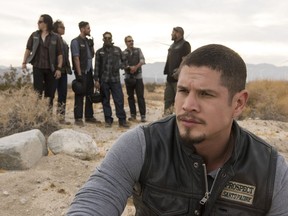 This image released by FX shows JD Pardo as EZ Reyes in a scene from "Mayans M.C.," premiering on Sept. 4.