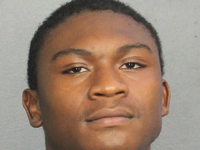 This undated photo provided by the Broward's Sheriff's Office shows Trayvon Newsome. The fourth suspect in the shooting death of emerging South Florida rap star XXXTentacion has turned himself into authorities. The Broward County Sheriff's Office said in a statement Tuesday evening, Aug. 7, 2018, that 20-year-old Newsome was taken into custody after surrendering at his lawyer's Fort Lauderdale office. (Broward's Sheriff's Office via AP)