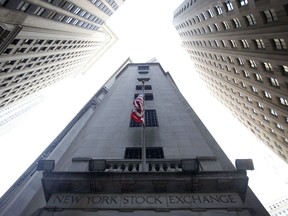 FILE- This Aug. 27, 2010, file photo shows the New York Stock Exchange. The U.S. stock market opens at 9:30 a.m. EDT on Friday, Aug. 24, 2018.