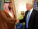 U.S. President Donald Trump with Saudi Deputy Crown Prince Mohammed bin Salman during a bilateral meeting in Riyadh on May 20, 2017.