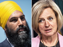 Federal NDP Leader Jagmeet Singh and Alberta NDP Premier Rachel Notley.