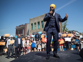 NDP Leader Jagmeet Singh announces he will run in a byelection in Burnaby South in Burnaby, B.C., on Wednesday August 8, 2018.