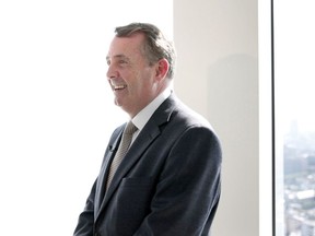 Britain's Secretary of State for International Trade Liam Fox speaks during an exclusive interview with The Associated Press in Tokyo Wednesday, Aug. 1, 2018. Fox said the United Kingdom wants to align itself with Asia's growing economies as it prepares to leave the European Union. Fox said that he welcomed the support he received from Japanese leaders for Britain's aspirations to join an 11-country Pacific trade agreement.
