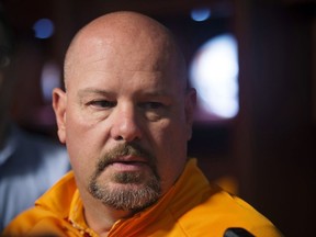 Tennessee co-defensive coordinator Kevin Sherrer speaks to the media during an NCAA college football  press conference on Thursday, Aug. 2, 2018, in Knoxville, Tenn.