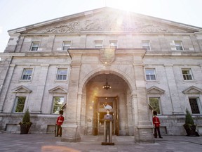 Prime Minister Justin Trudeau speaks during a press conference following a swearing in ceremony at Rideau Hall in Ottawa on July 18, 2018.