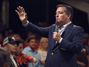 FILE - In this Aug. 25, 2018, file photo, Republican U.S. Sen. Ted Cruz speaks at a town hall event in Odessa, Texas. Cruz faces Democratic Senate hopeful Beto O'Rourke in the November election.