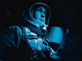 This image released by Universal Pictures shows Ryan Gosling in a scene from First Man.