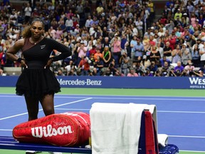 Serena Williams is shown after her defeat to Naomi Osaka in the women's singles final at the U.S. Open on Sept. 8.