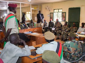 The verdicts for South Sudanese soldiers are announced at the military court in Juba, South Sudan, on September 6, 2018.