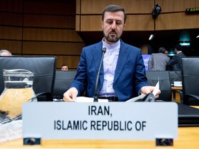 Iranian representative Kazem Gharib Abadi prepares for the opening of the International Atomic Energy Agency (IAEA) Board of Governors meeting at the IAEA headquarters in Vienna, Austria on September 10, 2018.