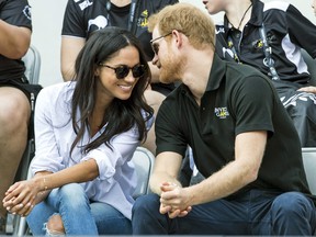 Meghan Markle and Prince Harry at the Invictus Games in Toronto on Sept. 25, 2017.