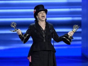 Amy Sherman-Palladino accepts the award for outstanding directing for a comedy series for "The Marvelous Mrs. Maisel" at the 70th Primetime Emmy Awards on Monday, Sept. 17, 2018, at the Microsoft Theater in Los Angeles.